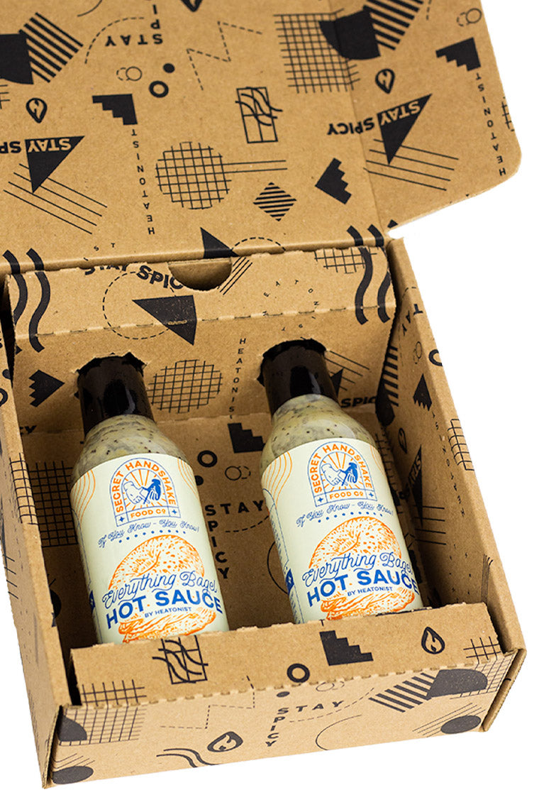 Secret Handshake Food Co Everything Bagel Hot Sauce 2-Pack A9
