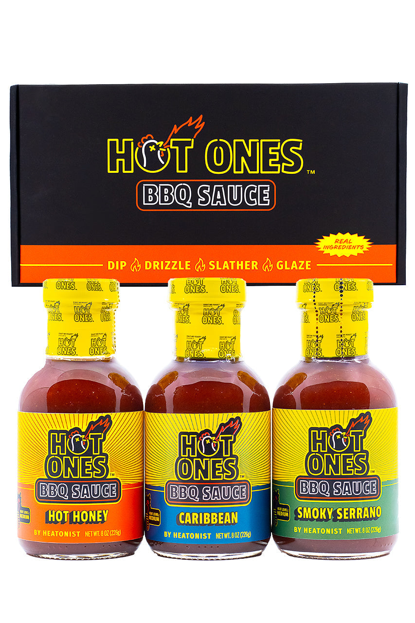Hot Ones BBQ Trio Pack (Hot Honey / Caribbean / Smoked Serrano) K5