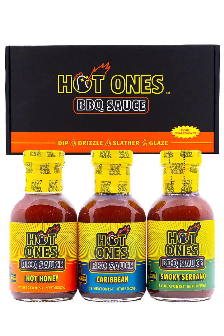Hot Ones BBQ Trio Pack (Hot Honey / Caribbean / Smoked Serrano) K5