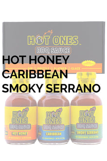 Hot Ones BBQ Trio Pack (Hot Honey / Caribbean / Smoked Serrano) K5