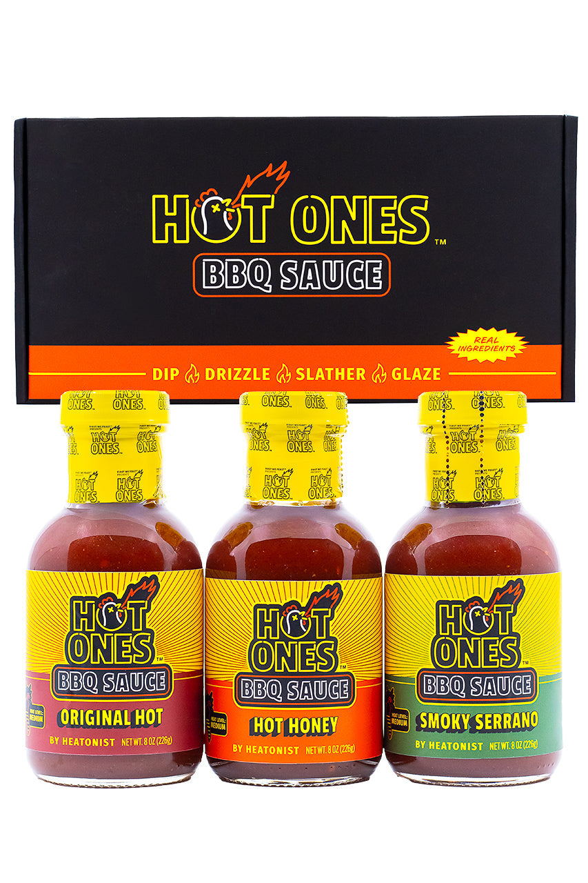 Hot Ones BBQ Trio Pack (Original / Hot Honey / Smoked Serrano) F7
