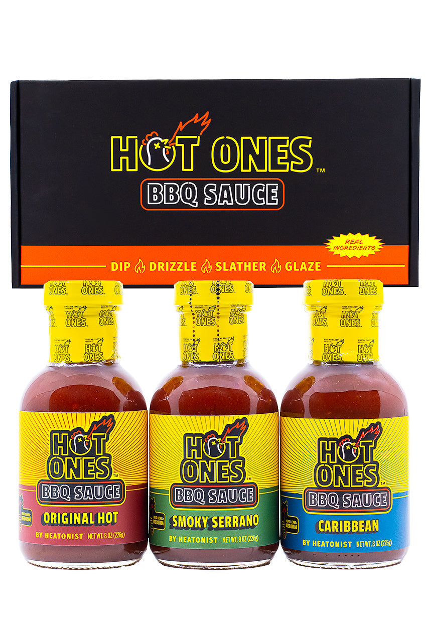 Hot Ones BBQ Trio Pack (Original / Smoked Serrano / Caribbean) R4
